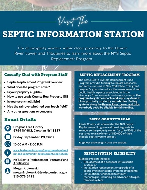 A poster for a septic information station

Description automatically generated