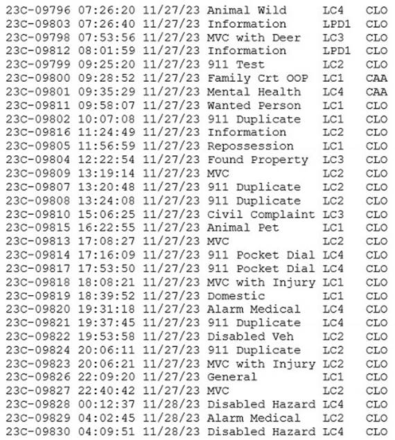 A screenshot of a computer data
Description automatically generated