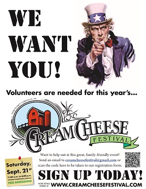 A poster for a cream cheese festival

Description automatically generated