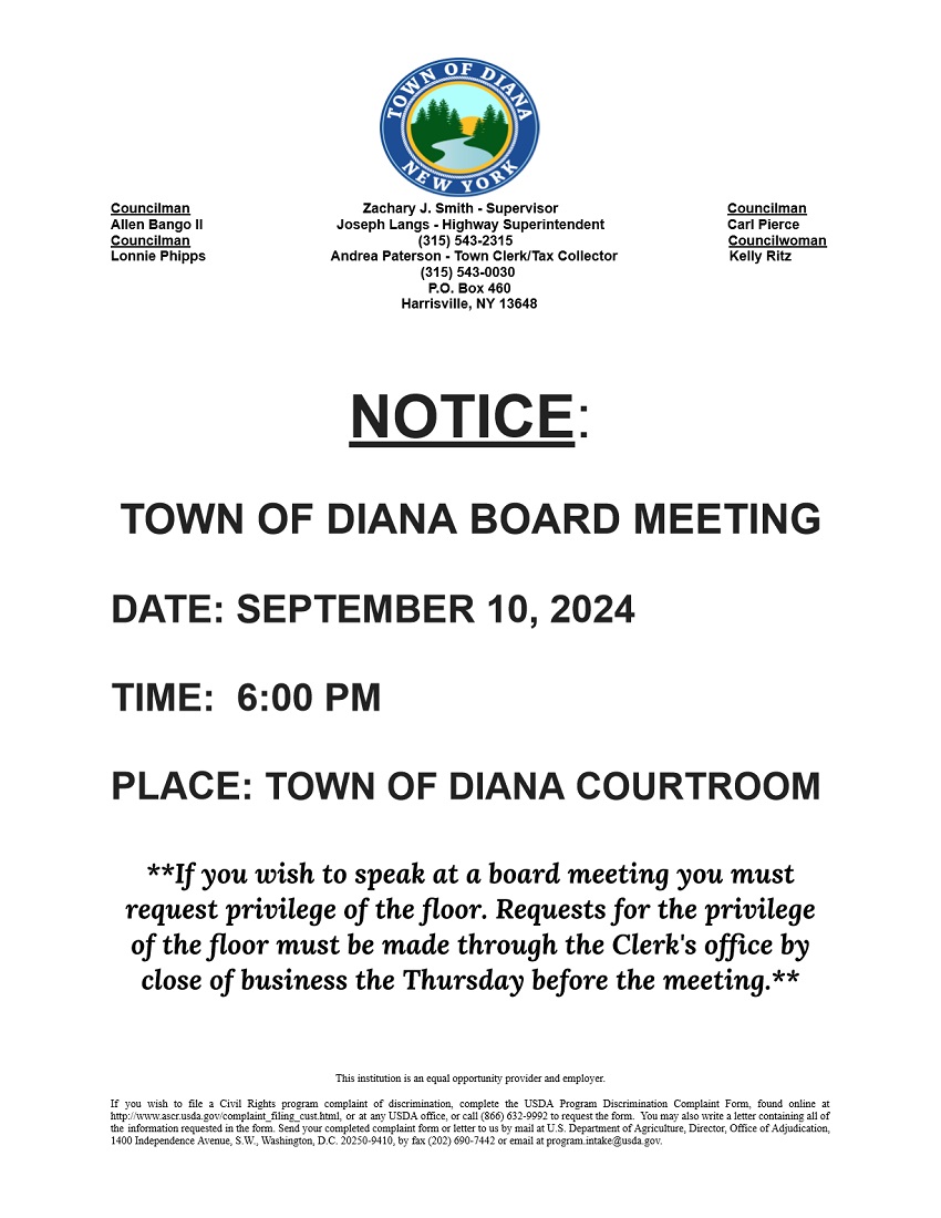 A notice of a board meeting

Description automatically generated