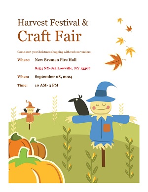 A poster for a harvest festival

Description automatically generated