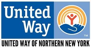 A blue and white sign with white text
Description automatically generated