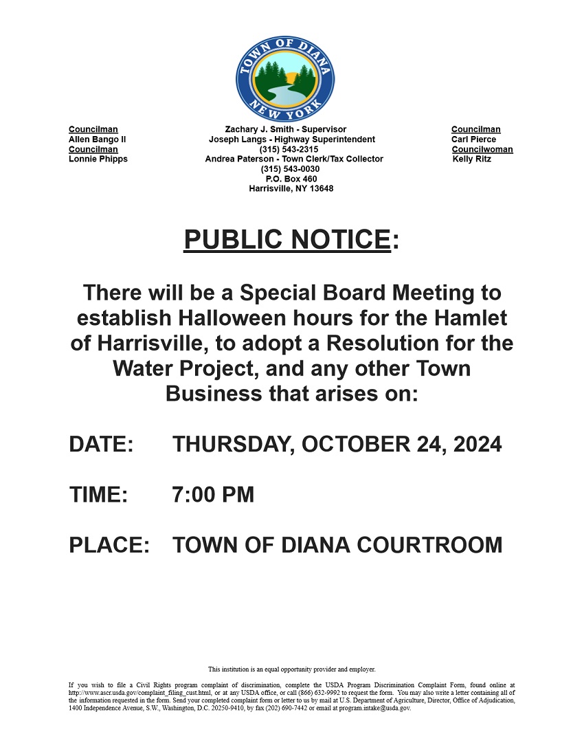 A notice for a public meeting

Description automatically generated