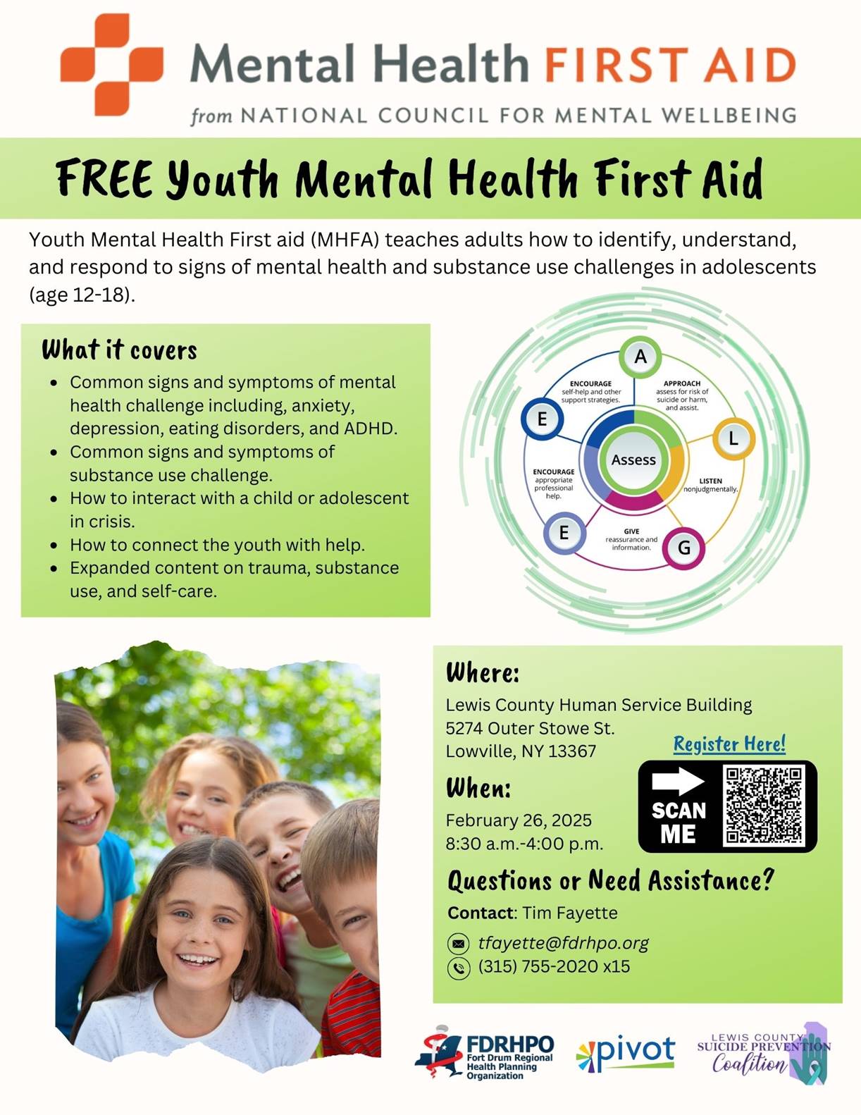 A poster for a youth mental health first aid

Description automatically generated