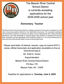 A letter to teacher from beaver river central school

AI-generated content may be incorrect.