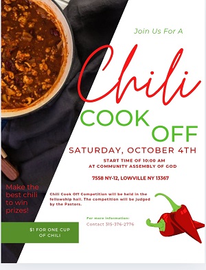 A poster for a chili cook off event

AI-generated content may be incorrect.