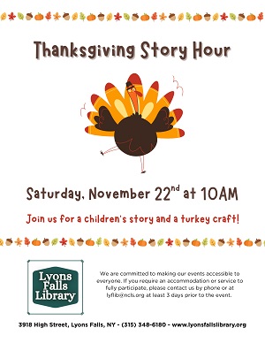 A thanksgiving story hour poster

AI-generated content may be incorrect.