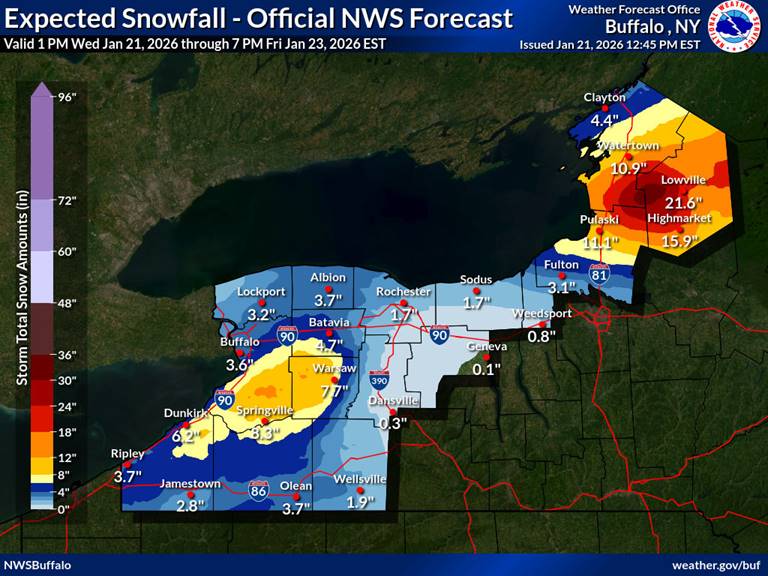 NWS (UPDATE): Winter Storm WARNING Remains in Effect Until 7 PM Friday