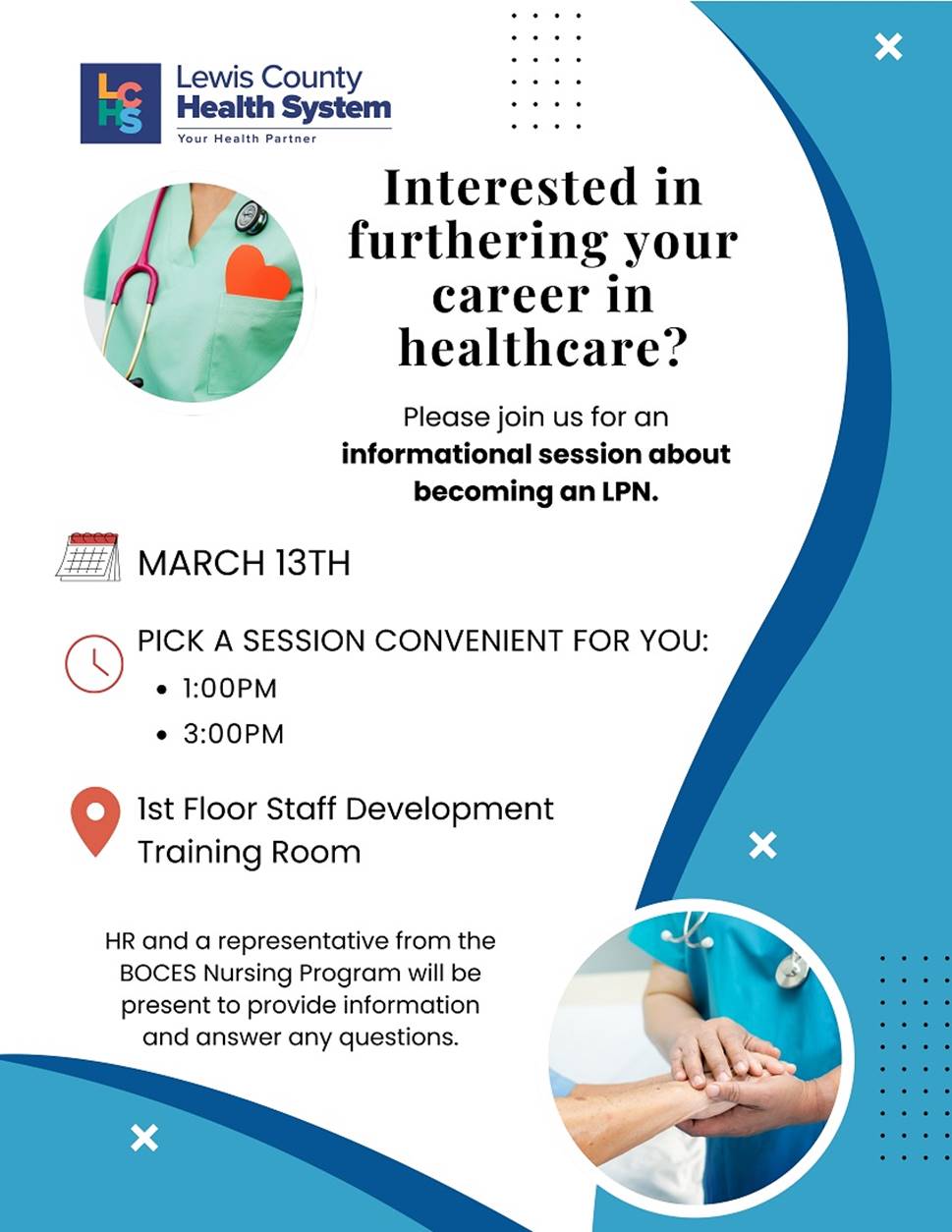A blue and white flyer with a picture of a doctor

AI-generated content may be incorrect.