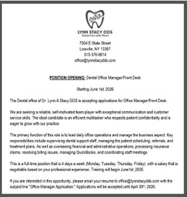 A letter to a dentist

AI-generated content may be incorrect.