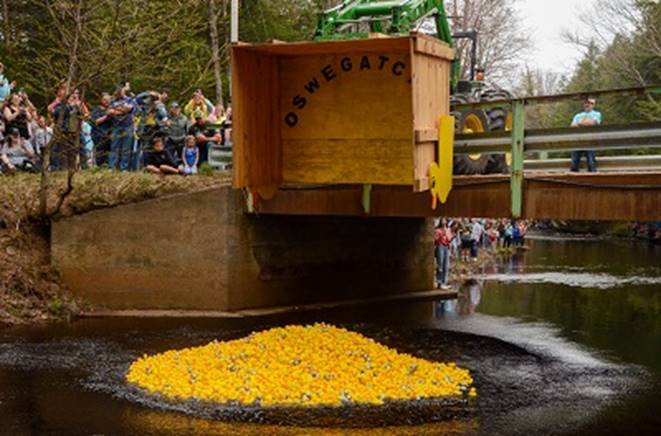 A large pile of yellow ducks on a river

AI-generated content may be incorrect.