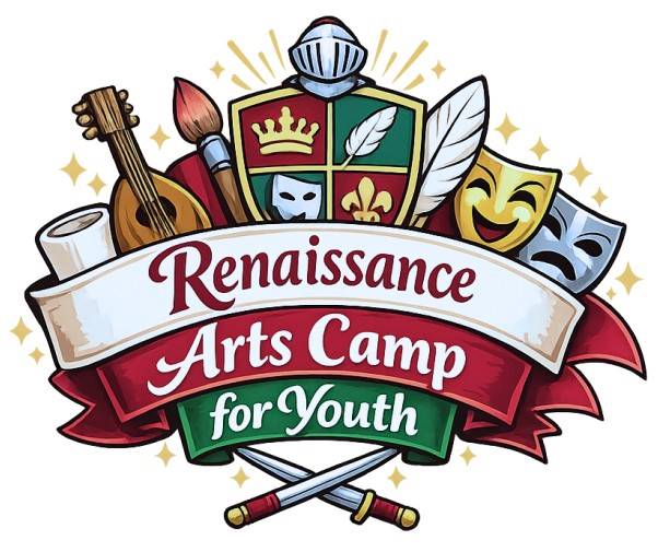 A logo for a renaissance arts camp

AI-generated content may be incorrect.