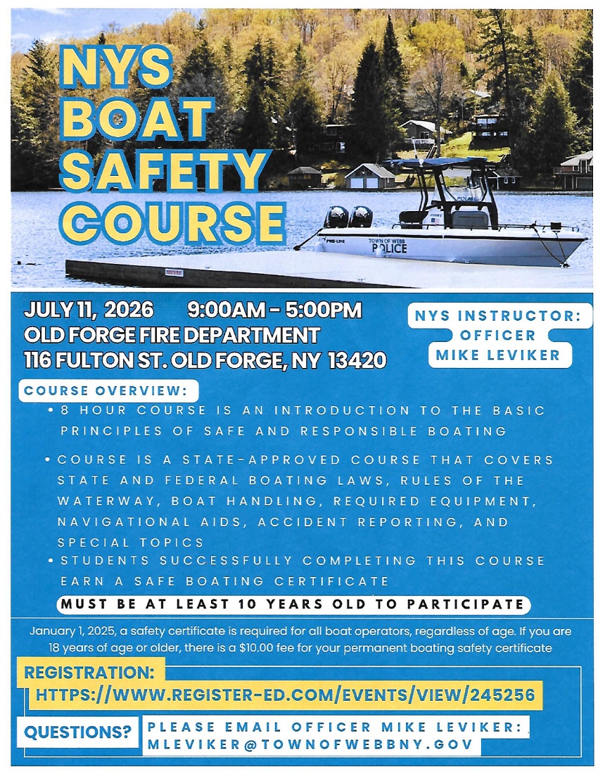 A poster for a boat safety course

AI-generated content may be incorrect.