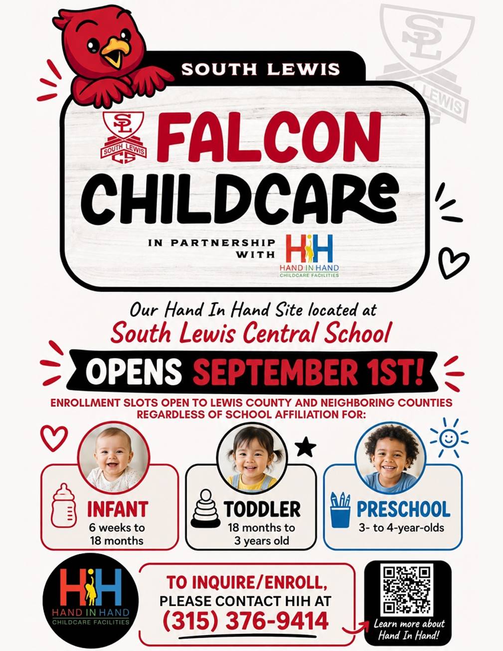 A poster for a child care program
AI-generated content may be incorrect.