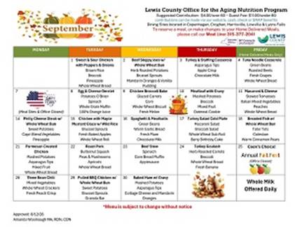 A calendar with a list of foods

AI-generated content may be incorrect.