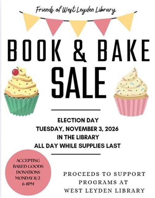 A poster for a book and bake sale

AI-generated content may be incorrect.